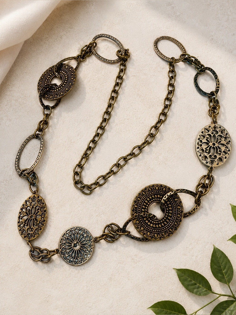 Premier Designs Medallion Necklace 40 Inch